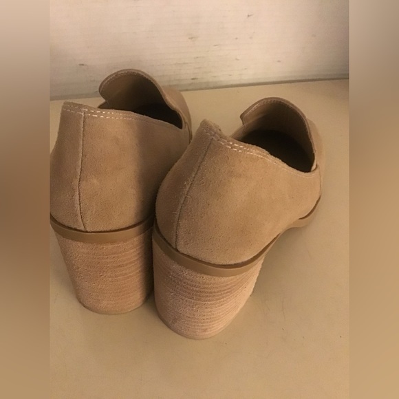 Joie women beige suede loafer heel Wevently shoes US 9 Euro 40 - Picture 4 of 9